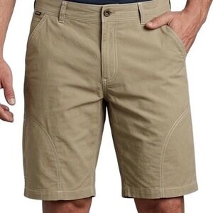 Kuhl Born In The Mountains Men Khaki Tan Hiking Shorts Size 38 Cotton Nylon